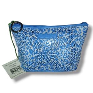 NWT Vera Bradley Mwsh Sequin Cosmetic Bag in Camocat Blue